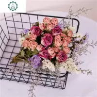ins玫瑰干花花束勿忘我真花花束家居客厅装饰摆件天然蔷薇科干花 封后 苏醒皇冠一束 干树枝