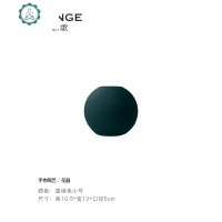 北欧简约手作花瓶摆件现代家居客厅插花电视柜茶几莫兰迪陶瓷花器 封后 落霞红小号+三支浅红露莲