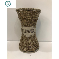 云南藤手工编织干花花瓶满天星勿忘我水晶花情人 封后 M款口径15高40cm草藤