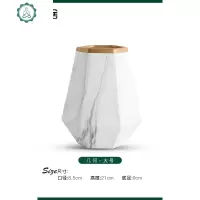 北欧风陶瓷几何花瓶创意客厅装饰摆件干鲜花水培简约现代养插花器 封后 几何小号A款(可鲜花水培)
