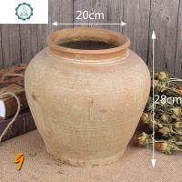 民族风简约复古花瓶陶罐粗陶红陶花器土陶花盆干花花瓶酒店软装 封后 [17][无孔]