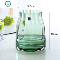 轻奢北欧玻璃花瓶水养植物鲜花百合餐厅酒店干花插花花瓶客厅摆件 封后 新达款(祖母绿大号) 大