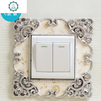 开关贴墙贴双开保护套创意欧式客厅卧室灯墙壁插座装饰贴简约 封后 比翼双飞