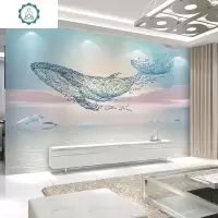 电视背景墙贴画壁纸自粘3d立体客厅卧室影视墙布鲸鱼墙面装饰墙纸 封后 新研16D浮雕壁布(一平方) 超大