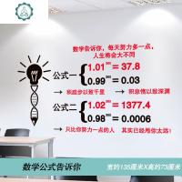 数学公式墙贴励志贴学生教室班级文化墙装饰激励中考高考布置贴纸 封后 数学公式告诉你 大