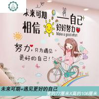 墙纸自粘女孩卧室温馨墙壁布置房间墙面装饰墙贴画贴纸少女心ins 封后 未来可期+遇见更好的自己(新拼版) 特大