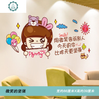 创意自粘墙贴纸贴画房间卧室墙壁墙面装饰办公室宿舍女孩励志标语 封后 05.今天你微笑了吗 特大