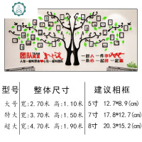 公司企业单位办公室员工团队风采文化照片墙装饰励志3d立体墙贴纸 封后 336深绿树叶 特大