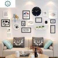 北欧照片墙客厅背景墙面装饰创意个性挂墙相框组合简约现代相片墙 封后 9H白蓝(可爱世界)
