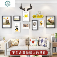 客厅沙发背景照片墙装饰ins风北欧卧室相框挂墙上组合相册相片墙 封后 5Y黑白-北欧城市