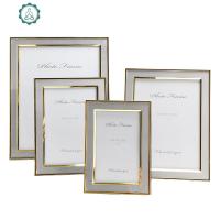 床头柜轻奢相框摆台6寸7寸8寸10寸画框简约现代卧室玻璃摆件 封后 288玫瑰金 6寸