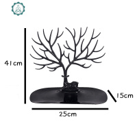 创意鹿角饰品盒项链首饰架戒指整理盒耳环展示架耳钉耳坠收纳盒子 封后 白色小号饰品盒
