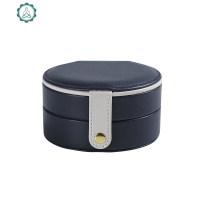 耳钉耳环项链收纳盒饰品首饰盒子小巧大容量简约耳饰品耳坠整理盒 封后 白色-半圆款饰品盒