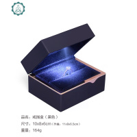 带LED灯戒指盒婚礼烤漆珠宝首饰品包装吊坠手镯项链盒子 封后 戒指/红色饰品盒