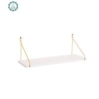 墙上置物架壁挂式隔板铁艺金色多层书架北欧客厅简约背景墙装饰 封后 100*20(三块)装饰架/装饰隔板