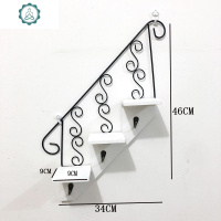 美式创意楼梯花架幼儿园阶梯壁饰咖啡馆服装店铺墙面装饰壁挂隔板 封后 粉红色铁艺楼梯(粉色)装饰架/装饰隔板