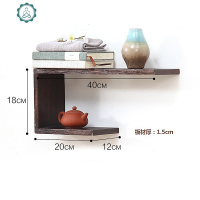 实木隔板书架挂墙博古架壁挂式多宝阁古董架展示置物架装饰木架 封后 原木色(JE-1) 1米以下装饰架/装饰隔板