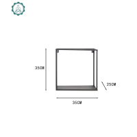 铁艺墙上隔板置物架客厅背景墙壁挂美甲装饰展示架书架摆件 封后 白色小框30*20*25cm装饰架/装饰隔板
