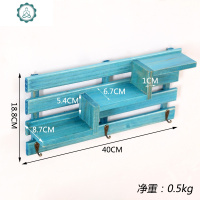 创意实木客厅墙面装饰品木质楼梯置物架复古隔板简约壁挂衣帽挂钩 封后 原木色装饰架/装饰隔板