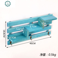 创意实木客厅墙面装饰品木质楼梯置物架复古隔板简约壁挂衣帽挂钩 封后 复古色装饰架/装饰隔板