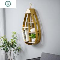 北欧轻奢墙上置物架餐厅客厅隔板壁挂架背景墙墙面挂件多层装饰架 封后 白色