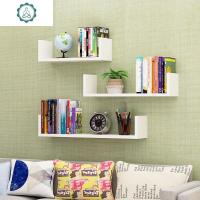 墙上置物架书架免打孔壁挂墙面卧室宿舍客厅装饰木板架子隔板 封后 枫木三件套(免打孔)装饰架/装饰隔板