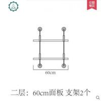 工业风墙上置物架书架实木创意一字隔板铁艺壁挂搁物装饰层架 封后 双层60cm装饰架/装饰隔板