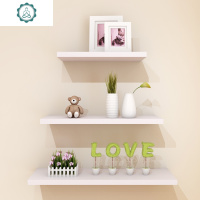 墙上置物架客厅墙壁一字隔板搁板壁挂墙面书架现代简约装饰架 封后 新款枫木色三件套免打孔