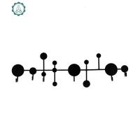 北欧装饰壁挂衣帽钩极简圆点金属后挂钩墙饰墙上钥匙挂钩挂衣架 封后 ckymj白色装饰挂钩
