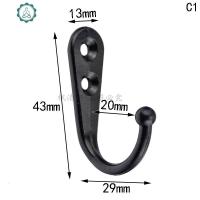 [4个价]装饰田园挂钩家具五金衣钩玄关橱衣柜黑色衣钩五金配件 封后 C1款[4个]喷黑色装饰挂钩