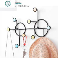 个性创意玄关衣服挂衣架进厅壁挂衣帽钩墙壁挂钩墙上装饰挂衣钩 封后 亮片金色两圆大号12钩装饰挂钩
