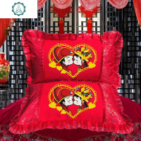 十字绣抱枕枕头套件结婚婚庆五件套喜庆自己绣简单绣情侣可爱2019 封后 [枕头]单人一对含枕芯