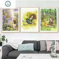 封后(FENGHOU)森林女孩十字绣满绣2020新款线绣浪漫卡通客厅卧室家用手工自己绣 [埃及棉][款号5233-紫藤花