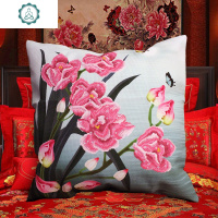 封后(FENGHOU)2020新款刺绣自己手工车上车内车用十字绣汽车抱枕套情侣一 图一空鼓幽兰(1个枕套无枕芯)只绣花[