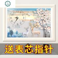 封后(FENGHOU)点贴十字绣钟表客厅2020年新款5d钻石画满钻挂钟小幅卧室时钟2019 满钻[60*40cm][赠