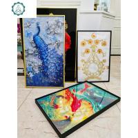 封后(FENGHOU)钻石画裱框十字绣铝合金属外框架子带玻璃定制尺寸自己装画框 银色[铝合金框定制]发画心尺寸给客服报价