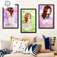 5D钻石画满钻十字绣卧室新款卡通动漫diy简单小幅砖石秀 封后 婚纱公主20*30满钻送工具