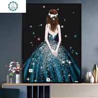 封后女孩钻石画婚纱钻石贴十字绣线绣2020新款客厅钻石绣人物结婚 默认点钻版画布60x80画芯50x70厘米要线绣版的请