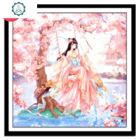 钻石画满钻唯美古风美女卡通动漫儿童卧室客厅贴钻十字绣 封后 圆钻满钻[60*60厘米]送工具