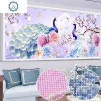 封后(FENGHOU)2019新款十字绣钻石画百鸟朝凤凤凰水晶客厅满钻花开富贵孔 [比翼孔雀][180*70CM]多30