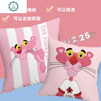 十字绣2020新款绣抱枕卡通粉红豹情侣一对简单绣客厅卧室简约现代 封后 粉红豹[四]45x45cm-棉线-带枕芯-3股绣