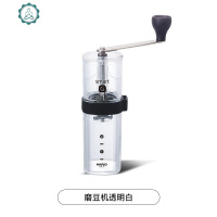 手摇咖啡磨豆机陶瓷磨芯 家用便携手磨手冲研磨机器具 封后 透明+筛粉器套装