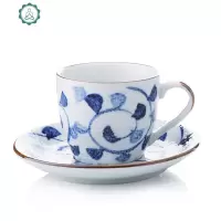 手冲咖啡壶套装 日式手绘陶瓷滤杯 滴漏式冲咖啡壶杯器具 封后 山茶花咖啡杯
