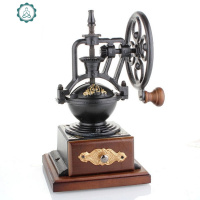 复古手磨咖啡机家用咖啡豆研磨机小型手摇磨豆机手动咖啡研磨器具 封后 大转轮