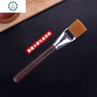 茶刷不毛茶盘茶宠刷子扫水刷黑檀花梨木茶笔茶具配件硬毛养壶笔 封后 黑檀木硬毛扁茶刷+花梨木茶针