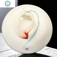 许器白瓷手绘主人杯单杯品茗杯茶具家用礼品男士功夫茶杯定制 封后 碟恋纷飞