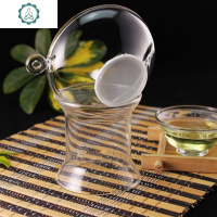 耐热玻璃茶壶茶漏透明玻璃功夫茶具茶道配件隔滤茶器 过滤网茶具 封后 绿色龙把加龙头底座过滤网