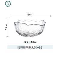 日式锤纹玻璃茶洗杯笔洗水洗碗水盂大号茶道配件水果蔬菜沙拉碗盘 封后 透明-小号《冰山锤纹》茶洗茶具