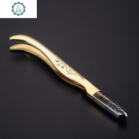 加厚纯铜茶夹功夫茶具茶道配件茶杯夹子茶则 金属镊子洗杯茶夹子 封后 红檀蜗牛一体茶夹()