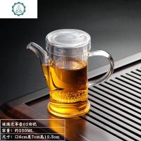 泡茶壶玻璃过滤家用红茶泡绿茶冲茶器小号加厚功夫茶具 封后 泡茶壶02(白把)